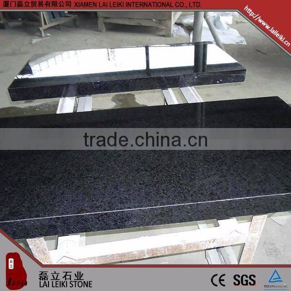 Rectangular shape G684 black polished granite kitchen countertop