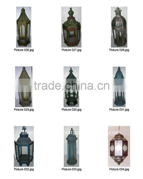 Antique Metal Hanging Indian Lanterns-C