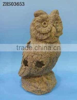 Latest Item Stonelike Owl Design Polyresin Home Decoration
