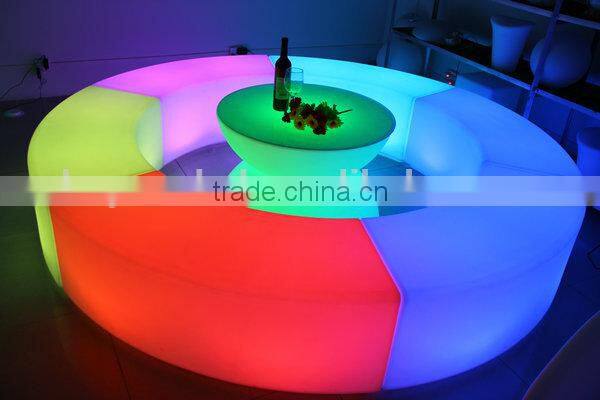 Elegant popular led rechargeable illuminated bar stool chair