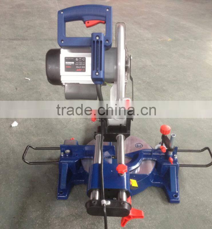 Latest 255mm 1800w Low Noise Electric Power Aluminum Wood Cutting Cut Off Table Circular Machine Induction Motor Slide Miter Saw