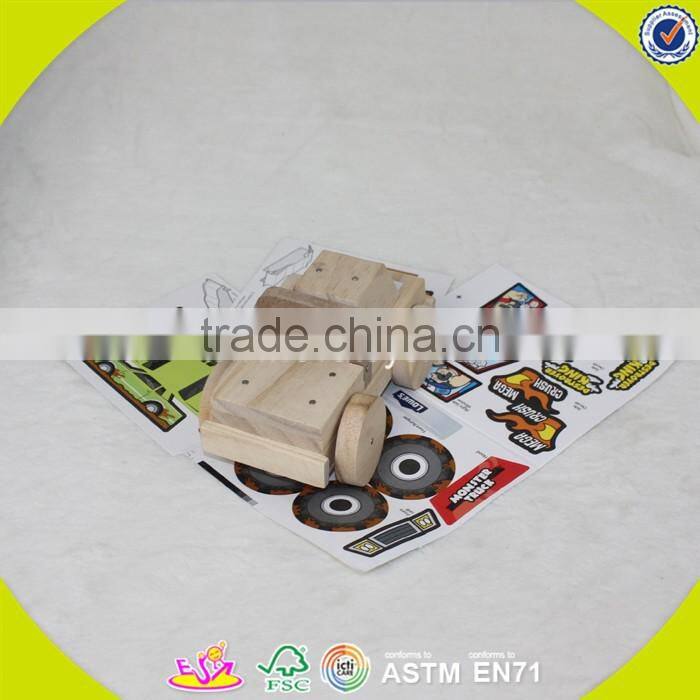 2017 new products educational wooden kids diy toy W03B051