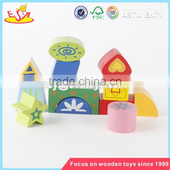 wholesale children coordinating eye and hand wooden educational toys funny shape blocks kids wooden educational toys W12D067
