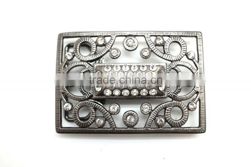 1-1/2" Standard Leather Belt Buckl, Zinc alloy material buckle with Roller, Antique Nickel belt buckle