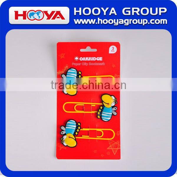 For kids shaped jumbo soft PVC promotional craft cute book clips