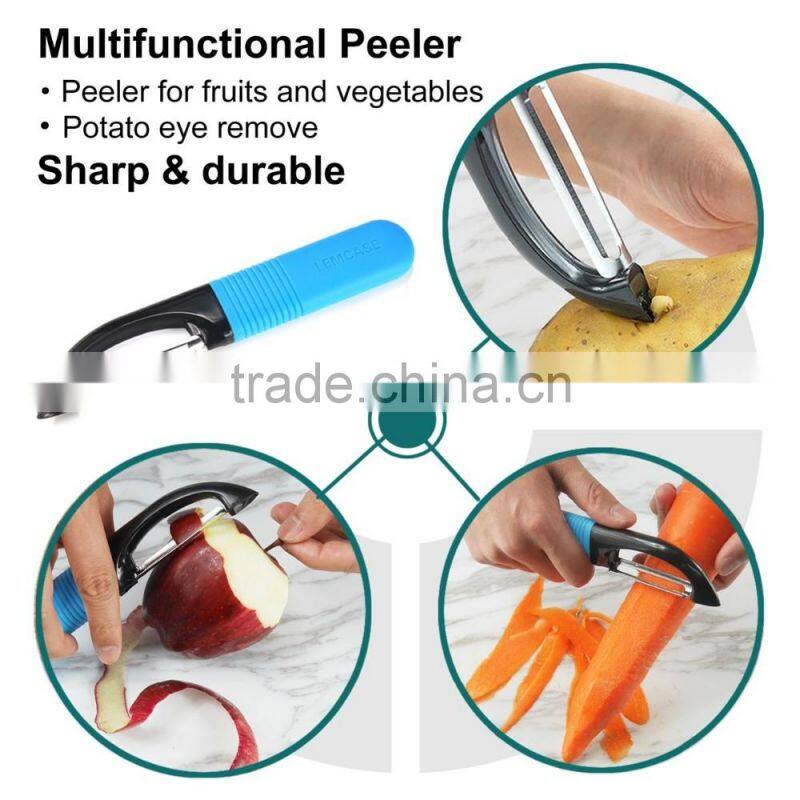 Amazon selling custom color OEM quality potato peeler with silicone handle