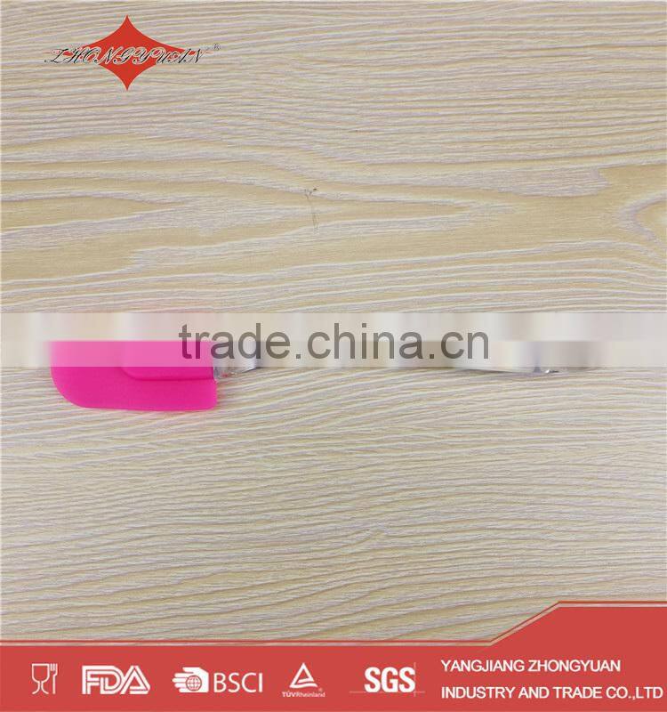 baking supplies silicone bowl scraper with plastic handle