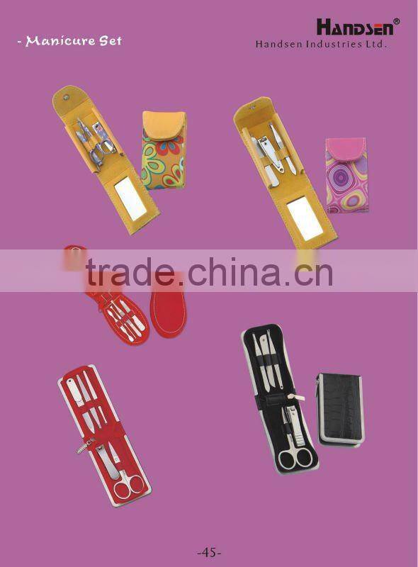 5pcs manicure set with pu case