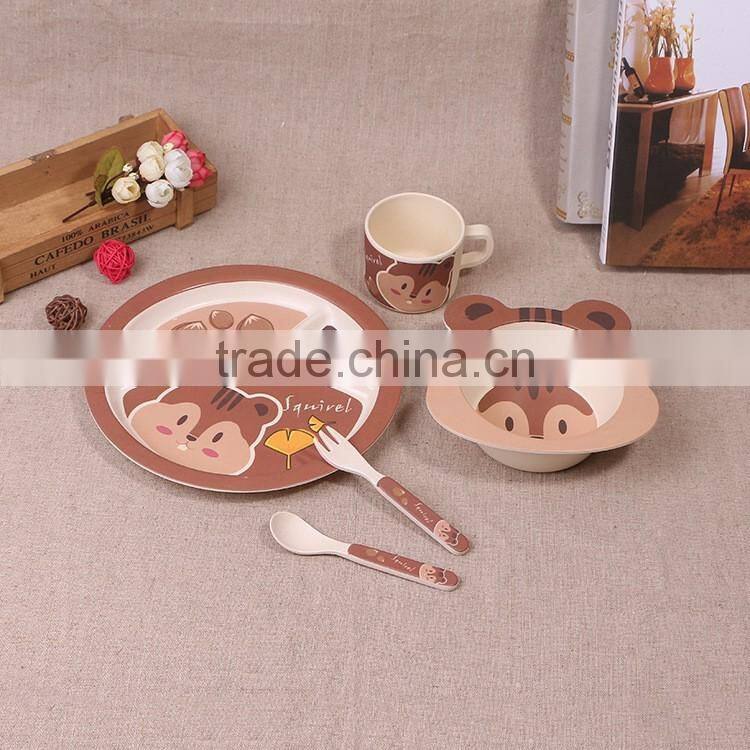 Eco-Friendly Baby Bamboo Fiber Tableware Wholesale Dinnerware Set