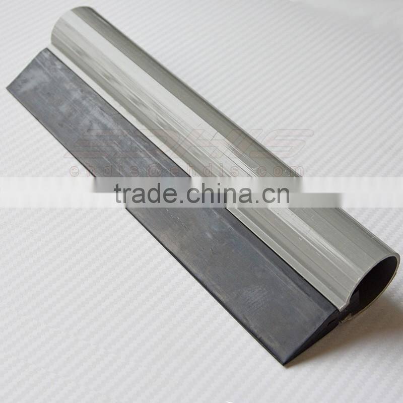 A74B-23cm black rubber turbo squeegee with straight coner