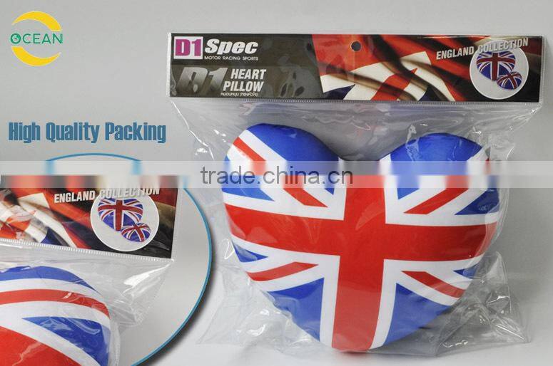 UK Flag Car Travel Bean Neck Pillow with High Quality PP Cotton