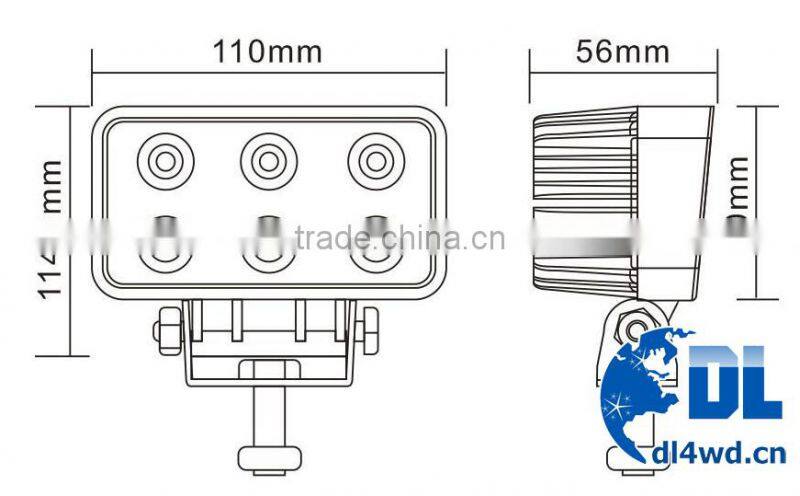 car accessory IP67 led work light 18w led truck work light