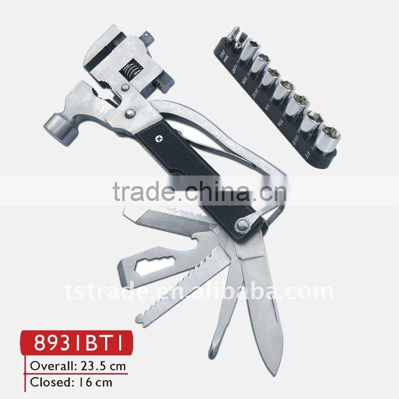 2014 new hardware multi tool multifunction hammer multi hammer with axestainless steel axe multi purpose hammer 8931BT1
