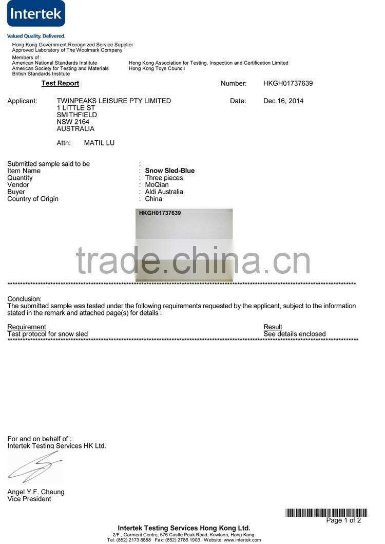 48 inch 1.2m Resin snow sled and toboggan Two-Rider Toboggan Family fun Toboggan Sno Cruiser sno-twin toboggan