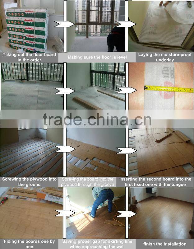 20mm Dark Carbonized Color matt Finish outdoor strand woven bamboo tile floor products hot sale 2013