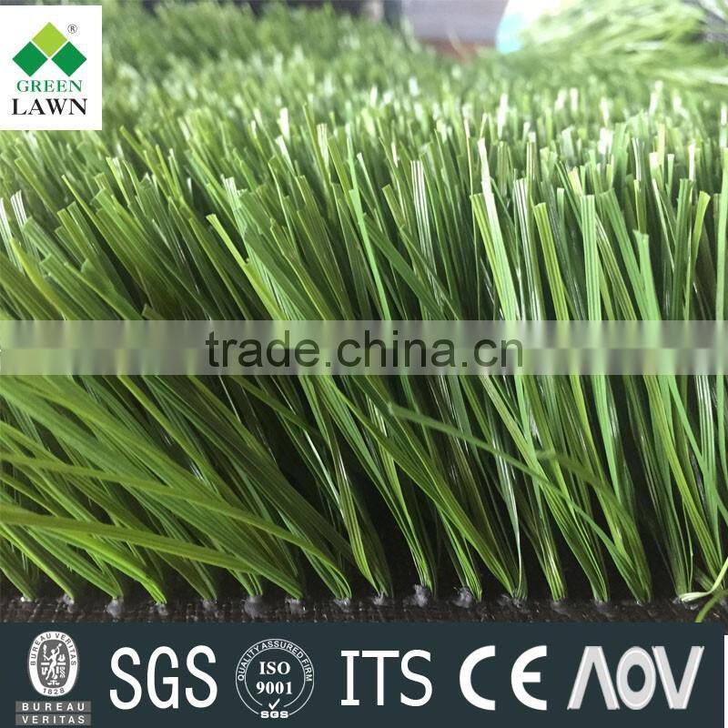 New product PE Material bi colors CE standard field artificial grass carpet for soccer field China