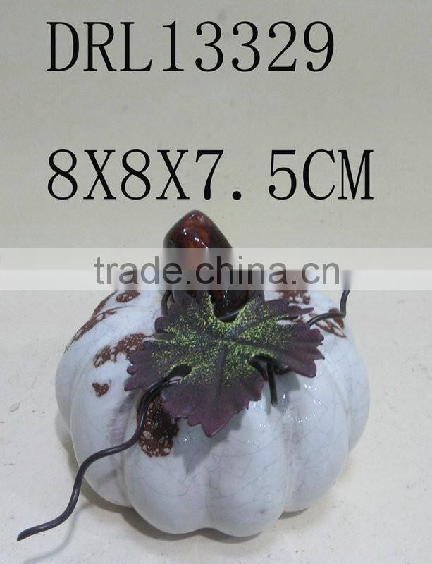 white pumpkin ceramic decorations festival holloween decorations