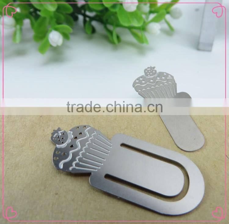 Custom LOGO design engraved silver color metal bookmark gifts