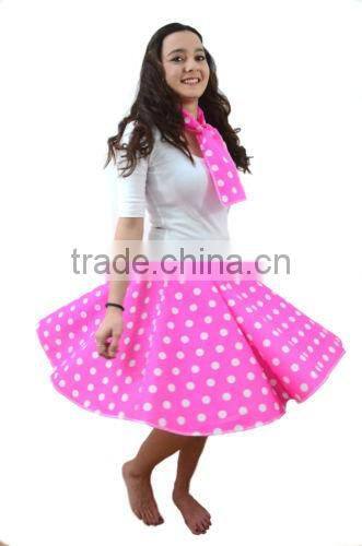 top sale sweet candy color with dot mini girl party skirt