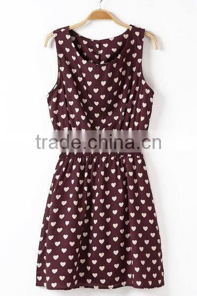 HD-D140 hot design elegant fashion dotted women dress/casual ladies dress