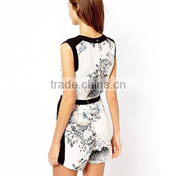 HD-D133 hot design elegant fashion floral women dress/casual ladies dress/jumpsuit