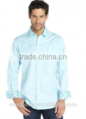 Aqua Textured Check Cotton Front Shirt (201411129)