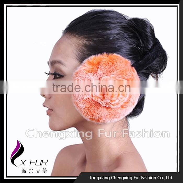 CX-EM-03J New Style Winter Warm Rex Rabbit Fur Ear Muff