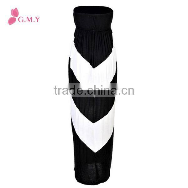 Women's maternity chevron tube maxi dress, Off-shoulder maternity evening dress wholesale