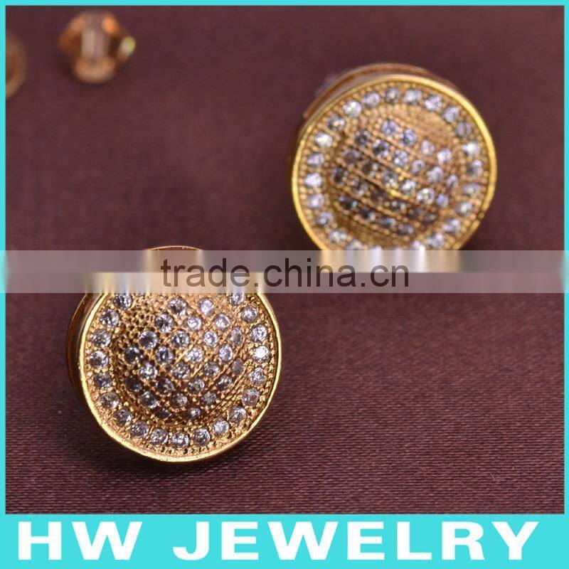 unique silver men stud earring rhodium plating