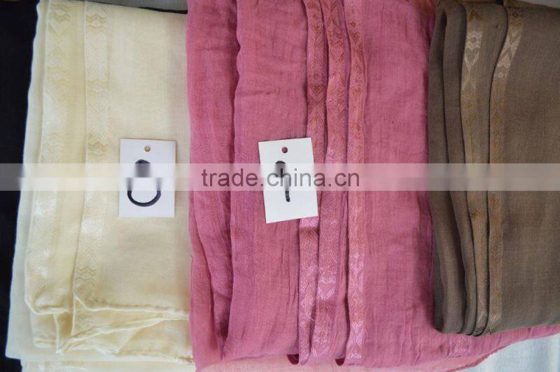 2016 Fashion hot arabic duabi lady chiffon plain jacquard floral hijab scarf shawl