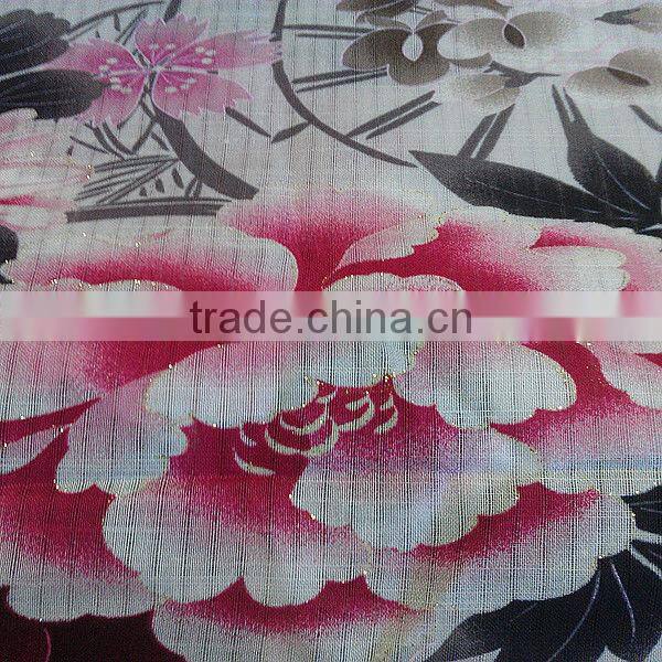 gold dust flower printed cotton poplin fabric for shirt