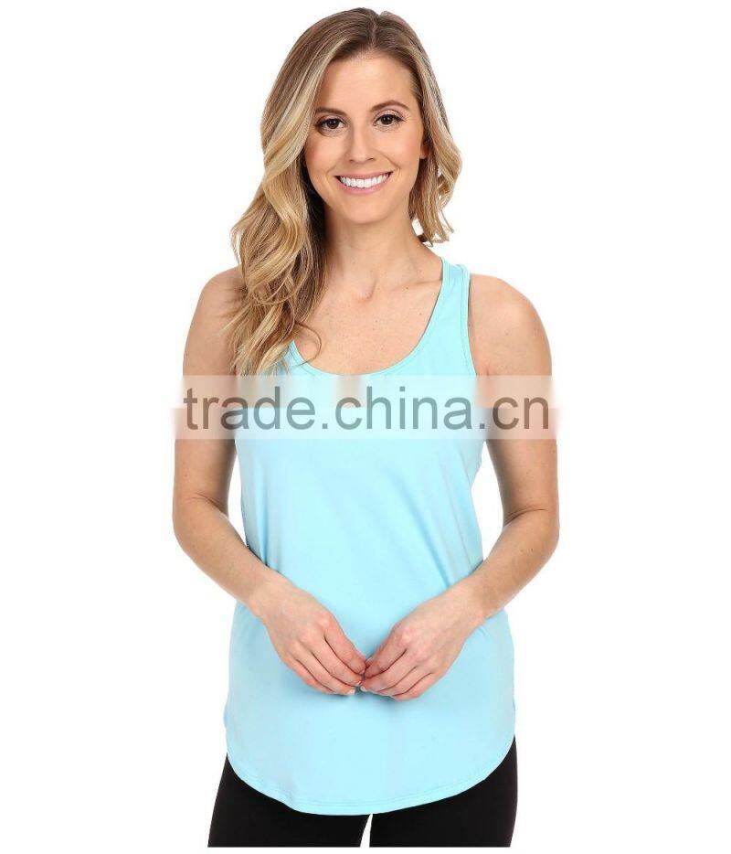 Women polyester gym tank top dry fit tank top fitness clothing custom