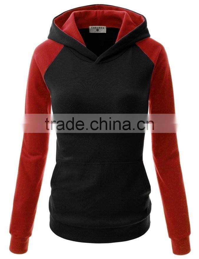 Plain Womens Pullover Hoodie/Ladies Fleece Sweatshirt Hoody/Woman Coat and Jacket