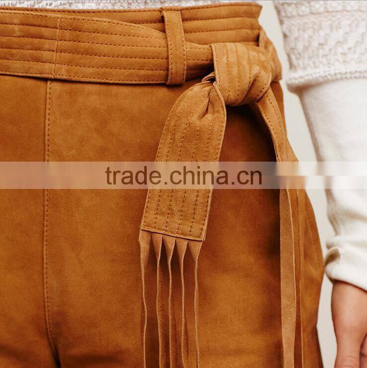 EY0592P 2016 Latest High Waisted Shorts Suede Shorts for Women