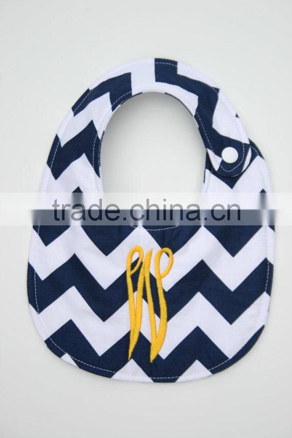 Personalized Seersucker Monogrammed Bib