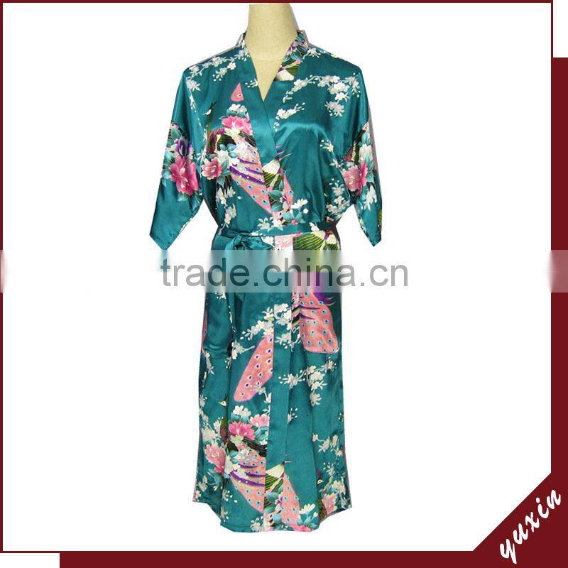 satin robe bath robe Custom made japanese sex girl kimono RL1-0014