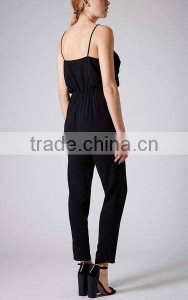 Hot Selling Long Ladies Black One Piece Jumpsuit