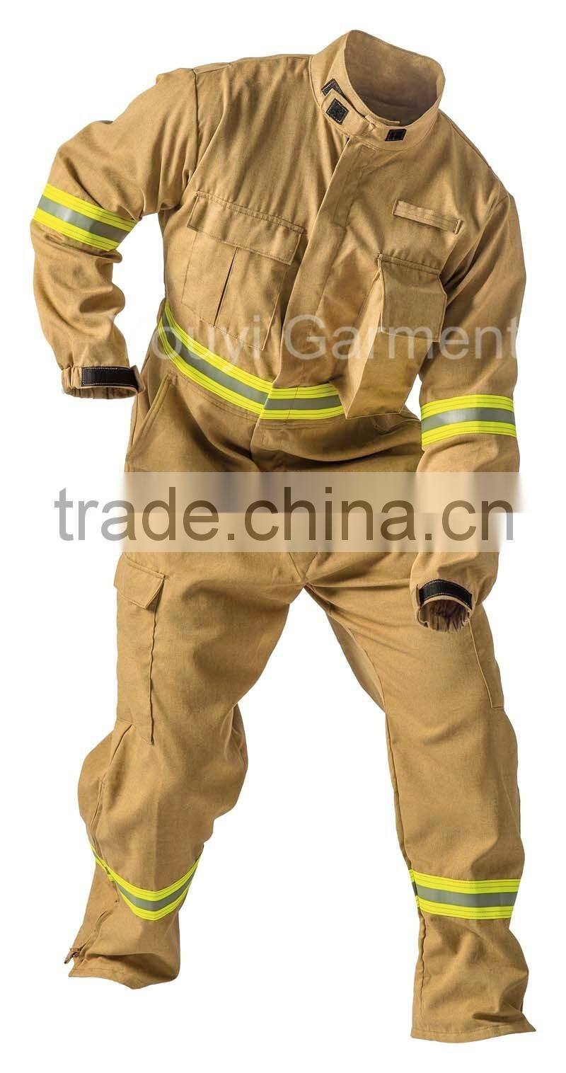 Factory Supply 100%Cotton Fireproof Offshore Work Coverall with Reflective Tape