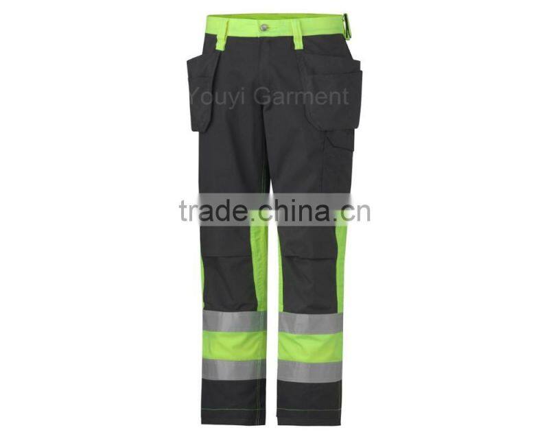 100% Cotton Multi Pockets Industry Work Pants with 3M Reflective tape