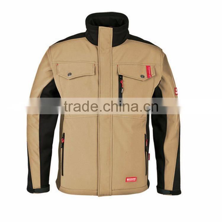 Outdoor gear 3 layer work softshell jacket man coaches jacket