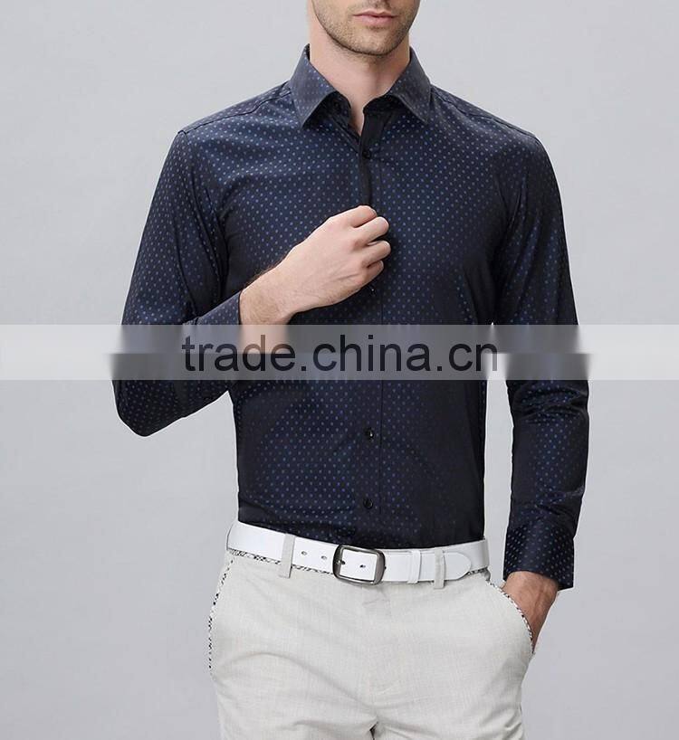 Fashion men beautiful dress shirt delicate printed slimming garment