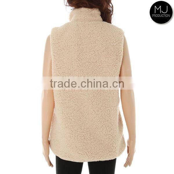 Wholesale Women Zip Sleeveless Fleece vest