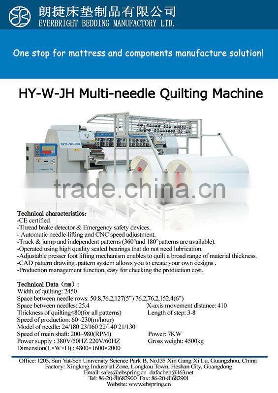 High Performance Multi-needle Quilting Sewing Machine for Mattress