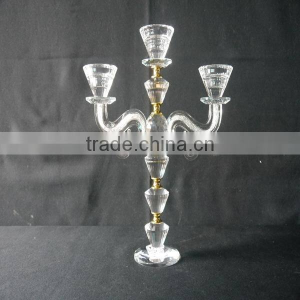 Hot Sale !!! Unique crystal candle holders wedding table decorations JKC-0007