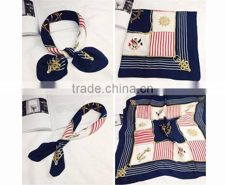 Wholesale fashion customized printing square silk scarf