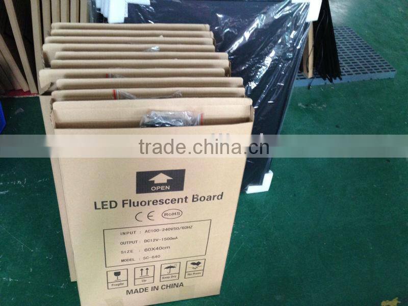 Outdoor&indoor LED writing board for sales/ high quality advertising board