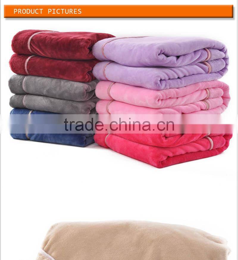 bear sheep embroidery new design comfortable flannel baby blanket