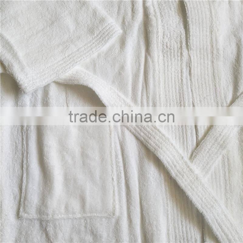 Custom Plain Color Cotton Terry Fabric Bath Robe