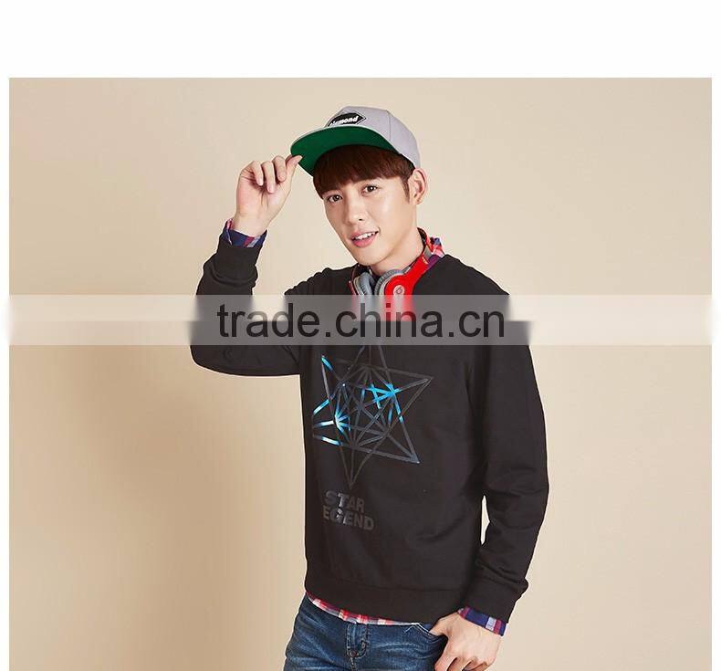 2016 Autumn Sweatshirt Men's Crewneck Long Sleeve Pullover Sweatshirt,Wholesale Casual Crewneck Printed Pullover Sweatshirts