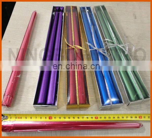 home decorative taper candles with different color